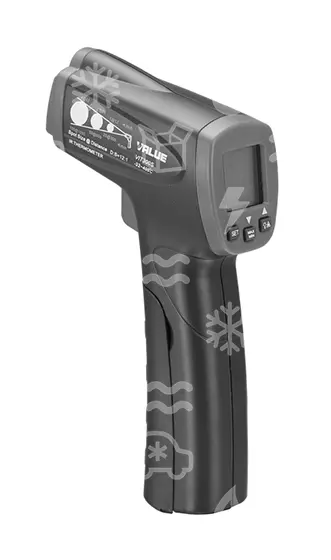 teploměr digitální, -32/+400 °C, jednobodový, VALUE, infra